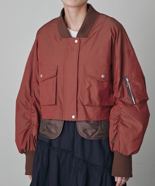 ROSE BUD(ローズバッド)の「クロップドMA-1(MA-1・レディース・ブラウン/ブラック・FREE)」の18枚目の写真