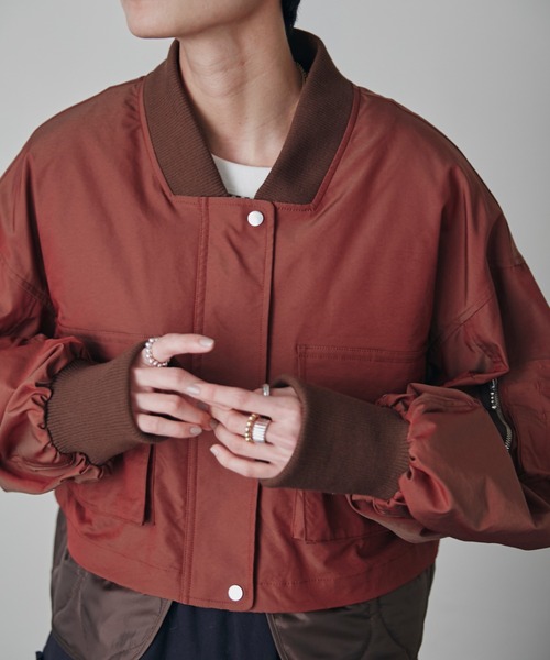 ROSE BUD(ローズバッド)の「クロップドMA-1(MA-1・レディース・ブラウン/ブラック・FREE)」の21枚目の写真