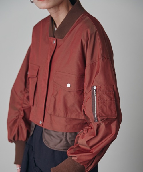 ROSE BUD(ローズバッド)の「クロップドMA-1(MA-1・レディース・ブラウン/ブラック・FREE)」の22枚目の写真