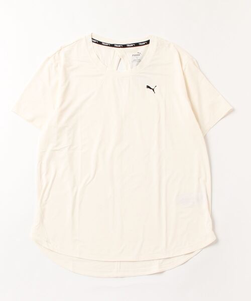 PUMA(プーマ)の「プーマ PUMA STUDIO YOGINI LITE SS Tシャツ_軽量 Tシャツ(Tシャツ/カットソー・レディース・パープル/ブラック/オフホワイト・L/M)」の2枚目の写真