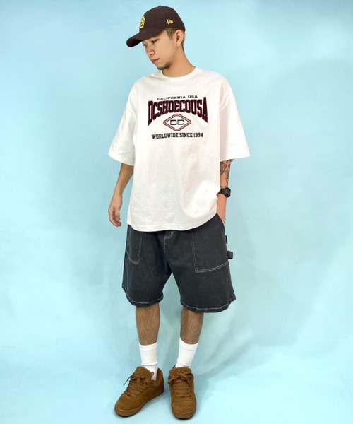 DC(ディーシー)の「DC/ディーシー オーバーサイズ フロントロゴTシャツ/ヘビーウェイト クルーネックTシャツ DST232031(Tシャツ/カットソー・メンズ・オレンジ/ブラック/ホワイト・XL/L/M)」の6枚目の写真