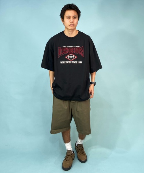 DC(ディーシー)の「DC/ディーシー オーバーサイズ フロントロゴTシャツ/ヘビーウェイト クルーネックTシャツ DST232031(Tシャツ/カットソー・メンズ・オレンジ/ブラック/ホワイト・XL/L/M)」の10枚目の写真