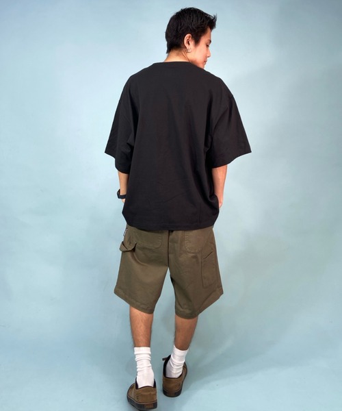 DC(ディーシー)の「DC/ディーシー オーバーサイズ フロントロゴTシャツ/ヘビーウェイト クルーネックTシャツ DST232031(Tシャツ/カットソー・メンズ・オレンジ/ブラック/ホワイト・XL/L/M)」の11枚目の写真