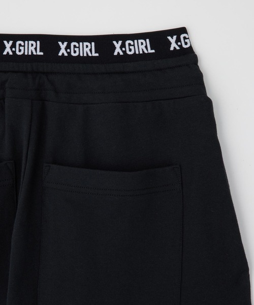 X-girl(エックスガール)の「LOGO WAIST PANTS(スウェットパンツ・レディース・ライトグレー/ブラック/オリーブ・M/S)」の7枚目の写真