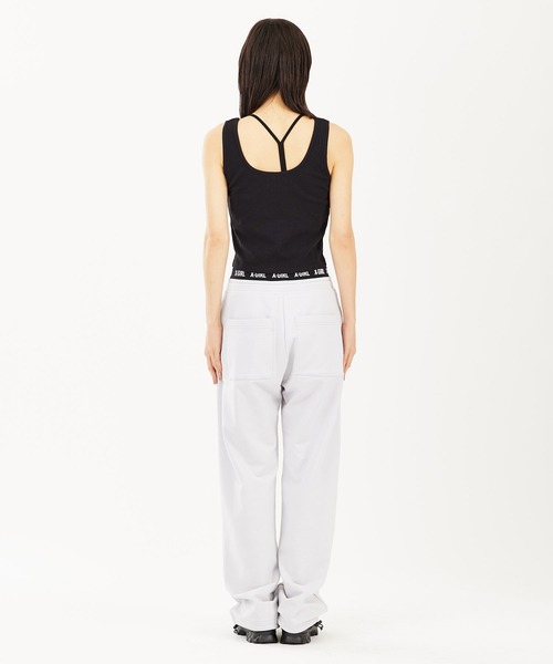X-girl(エックスガール)の「LOGO WAIST PANTS(スウェットパンツ・レディース・ライトグレー/ブラック/オリーブ・M/S)」の17枚目の写真
