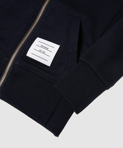 THOM BROWNE(トムブラウン)の「ZIP UP HOODIE IN CLASSIC LOOP BACK W/ ENGINEERED 4 BAR(パーカー・レディース・ネイビー/グレー・38/36)」の7枚目の写真