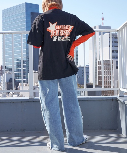PBLIM（ページボーイリム）の「PAGEBOYLIM/スプリングタートル（Tシャツ/カットソー・レディース・ブラック/ブルー/オレンジ・FREE）」の6枚目の写真