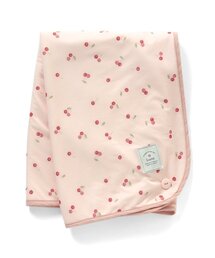 【接触冷感】パンダ・さくらんぼ柄 ひえひえブランケット_2WAY