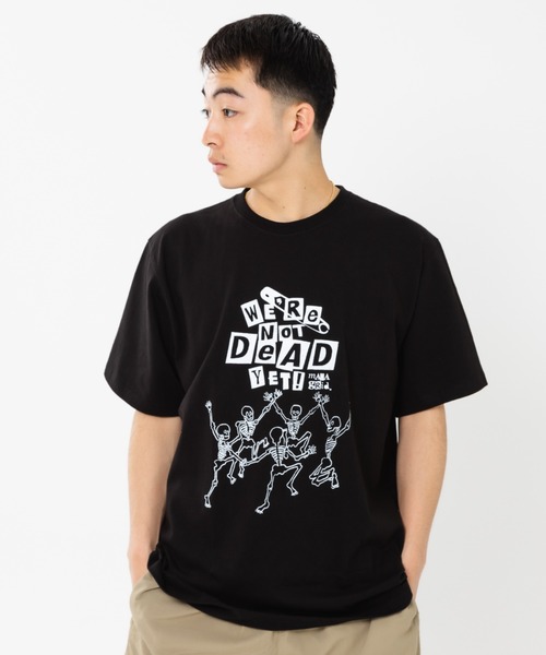 MAHAGRID(マハグリッド)の「『mahagrid/マハグリッド』HAPPY SKELETON TEE/ハッピースケルトン 半袖 カットソー(Tシャツ/カットソー・レディース・ホワイト/ブラック・XL/S/L/M)」の18枚目の写真