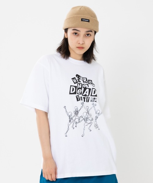 MAHAGRID(マハグリッド)の「『mahagrid/マハグリッド』HAPPY SKELETON TEE/ハッピースケルトン 半袖 カットソー(Tシャツ/カットソー・レディース・ホワイト/ブラック・XL/S/L/M)」の14枚目の写真