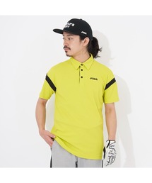 FILA GOLF/フィラゴルフ ゴルフウェア 吸汗速乾 UVカット ストレッチ 接触冷感 配色切替 半袖 ポロシャツ