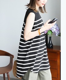 reca | ノースリーブボーダーカットソー(タンクトップ)