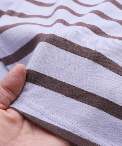 reca(レカ)の「ノースリーブボーダーカットソー(タンクトップ・レディース・グレイッシュベージュ/ブラック/オフホワイト/ラベンダー・M)」の16枚目の写真