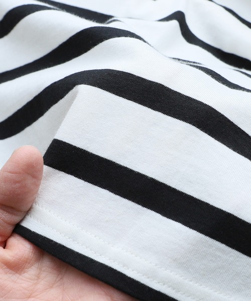 reca(レカ)の「ノースリーブボーダーカットソー(タンクトップ・レディース・グレイッシュベージュ/ブラック/オフホワイト/ラベンダー・M)」の14枚目の写真