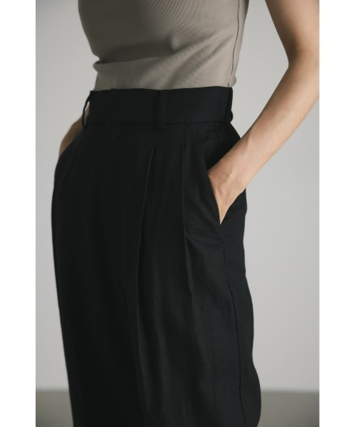 STYLEMIXER(スタイルミキサー)の「リネン2タックパンツ(その他パンツ・レディース・ブラック/ライトベージュ/ピンク・X-SMALL/SMALL/MEDIUM)」の6枚目の写真