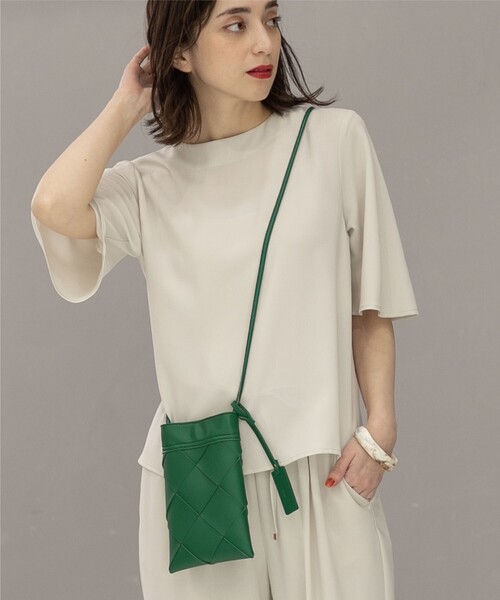 セットアップ対応フレアスリーブブラウス【洗濯機洗い可/イージーケア/ストレッチ】