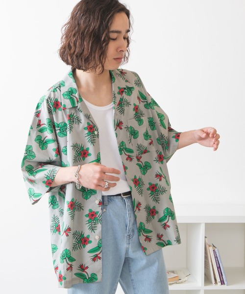 Porto Ponpone アロハ シャツ バティック ブラウス アロハシャツ セール】 カラーアロハシャツ （シャツ・ブラウス）｜VAN