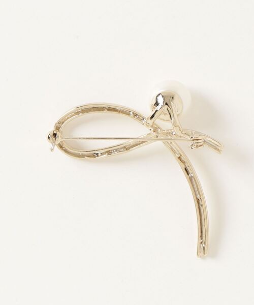 SETUP7（セットアップセブン）の「【SETUP7】TTS3097 メタルパールブローチ ピン バッジ コサージュ（ブローチ/コサージュ・レディース・ゴールド・FREE）」の2枚目の写真