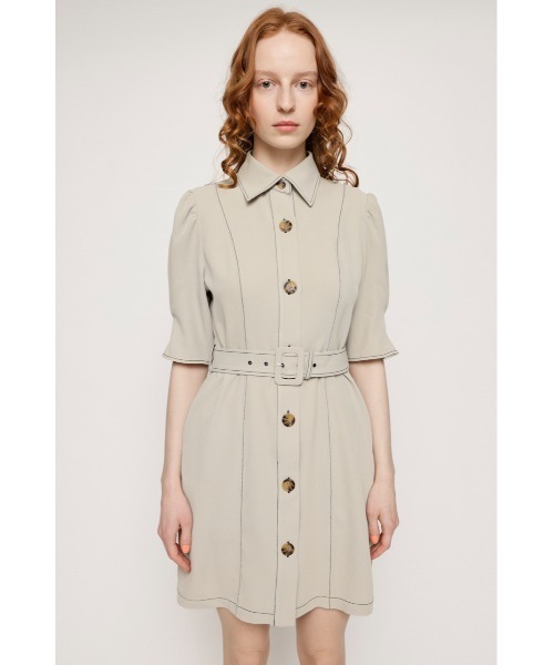 ★ChicLine★ ダブルボタンワンピース（ロング、ミニ） SLY（スライ）の「TUCK SLEEVE FRONT BUTTON OP タックスリーブ