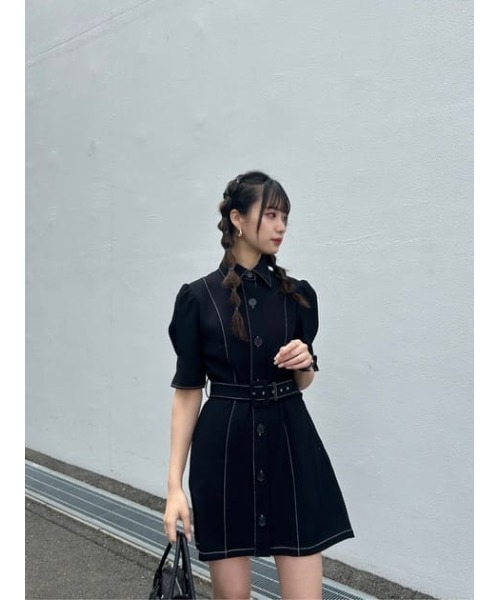SLY（スライ）の「TUCK SLEEVE FRONT BUTTON OP タックスリーブ