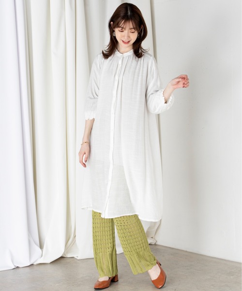 MILLION CARATS（ミリオンカラッツ）の「透け感が爽やかな印象を与えるオープンワークニットパンツ（その他パンツ・レディース・ブラック/ベージュ/ライトグリーン・FREE）」の21枚目の写真