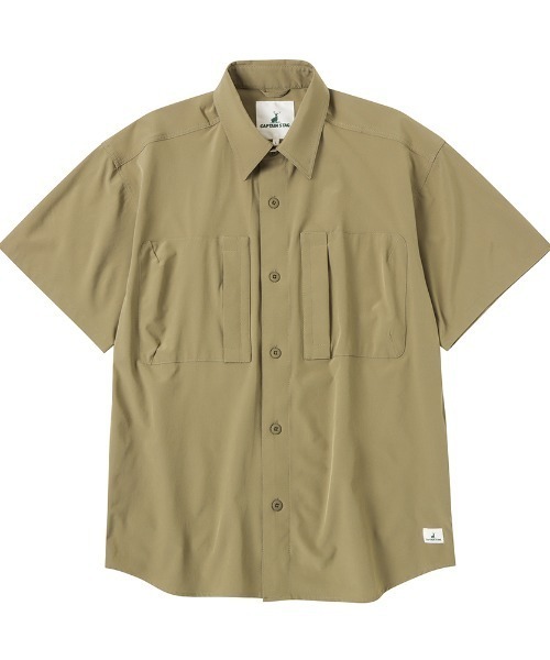CAPTAIN STAG（キャプテンスタッグ）の「CAPTAIN STAG キャプテンスタッグ　キャンプシャツ　サイドポケット　胸ポケット（シャツ/ブラウス・メンズ・ライトカーキ/カーキ/ブラック・M/L/XL）」の2枚目の写真