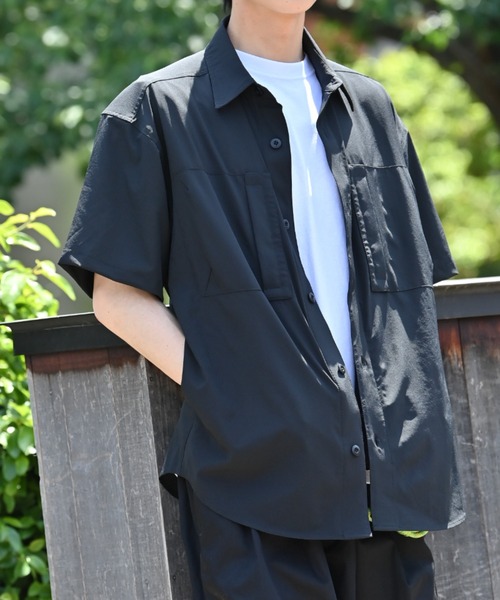 CAPTAIN STAG（キャプテンスタッグ）の「CAPTAIN STAG キャプテンスタッグ　キャンプシャツ　サイドポケット　胸ポケット（シャツ/ブラウス・メンズ・ライトカーキ/カーキ/ブラック・M/L/XL）」の3枚目の写真