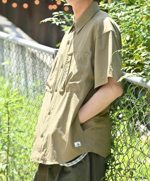 CAPTAIN STAG（キャプテンスタッグ）の「CAPTAIN STAG キャプテンスタッグ　キャンプシャツ　サイドポケット　胸ポケット（シャツ/ブラウス・メンズ・ライトカーキ/カーキ/ブラック・M/L/XL）」の9枚目の写真