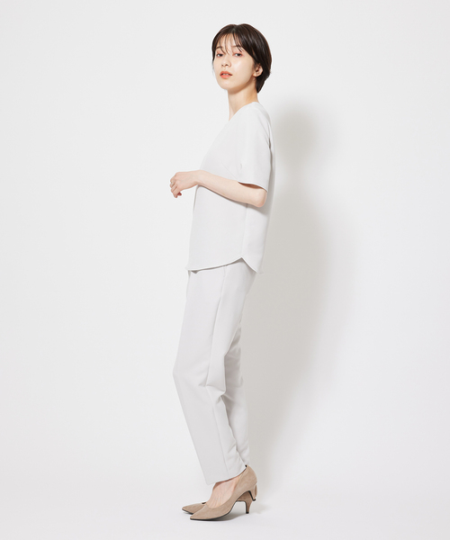 Jayro(ジャイロ)の「【セットアップ対応】2WAYストレッチ1タックテーパードパンツ(その他パンツ・レディース・ライトグリーン/ネイビー/グレー系その他・L/M)」の16枚目の写真