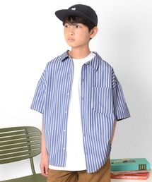 GLAZOS | さらさらストライプ半袖シャツ(シャツ/ブラウス)