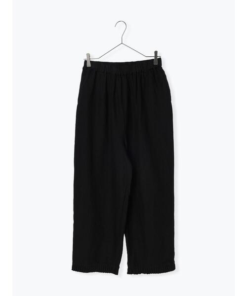 TSUHARU by Samansa Mos2（ツハルバイサマンサモスモス）の「裾プリーツパンツ（その他パンツ・レディース・ブラック/キナリ・F）」の2枚目の写真