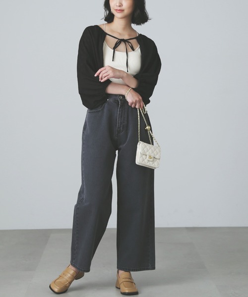 FREE'S MART（フリーズマート）の「◆ボリューム袖カットソーボレロ（カーディガン/ボレロ・レディース・イエロー/ホワイト/ブラック・FREE）」の15枚目の写真