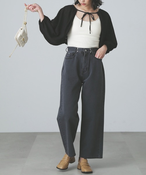 FREE'S MART（フリーズマート）の「◆ボリューム袖カットソーボレロ（カーディガン/ボレロ・レディース・イエロー/ホワイト/ブラック・FREE）」の16枚目の写真