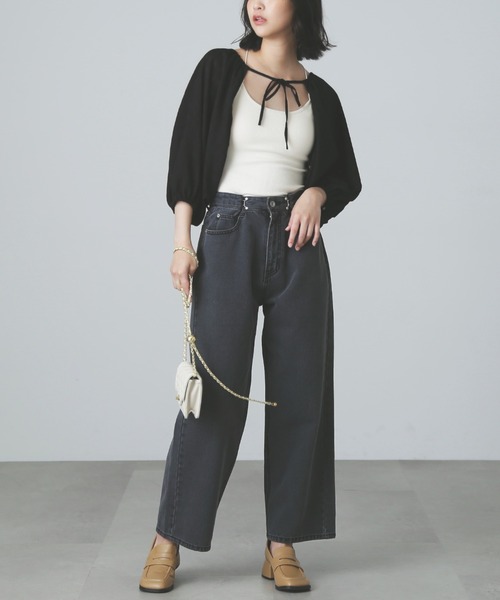 FREE'S MART（フリーズマート）の「◆ボリューム袖カットソーボレロ（カーディガン/ボレロ・レディース・イエロー/ホワイト/ブラック・FREE）」の18枚目の写真