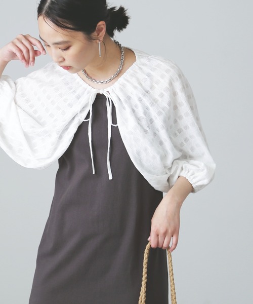 FREE'S MART（フリーズマート）の「◆ボリューム袖カットソーボレロ（カーディガン/ボレロ・レディース・イエロー/ホワイト/ブラック・FREE）」の19枚目の写真