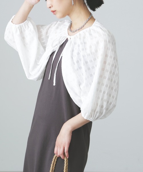 FREE'S MART（フリーズマート）の「◆ボリューム袖カットソーボレロ（カーディガン/ボレロ・レディース・イエロー/ホワイト/ブラック・FREE）」の20枚目の写真