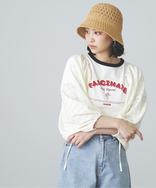 FREE'S MART（フリーズマート）の「◆ボリューム袖カットソーボレロ（カーディガン/ボレロ・レディース・イエロー/ホワイト/ブラック・FREE）」の4枚目の写真