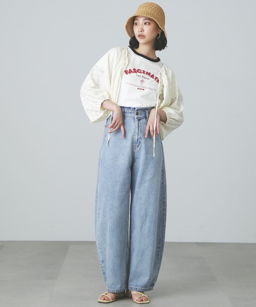 FREE'S MART（フリーズマート）の「◆ボリューム袖カットソーボレロ（カーディガン/ボレロ・レディース・イエロー/ホワイト/ブラック・FREE）」の7枚目の写真