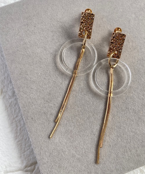 tone（トーン）の「【As】レクタングル×サークル　ロングチェーンイヤリング(MA)（イヤリング・レディース・ゴールド/ゴールド系その他2/シルバー/ゴールド系その他3・FREE）」の11枚目の写真