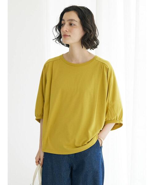 CRAFT STANDARD BOUTIQUE(クラフトスタンダードブティック)の「ドルマンカットプルオーバー(Tシャツ/カットソー・レディース・ブルー/ブラック/マスタード・FREE)」の5枚目の写真