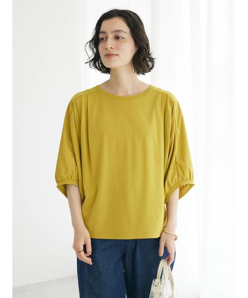 CRAFT STANDARD BOUTIQUE(クラフトスタンダードブティック)の「ドルマンカットプルオーバー(Tシャツ/カットソー・レディース・ブルー/ブラック/マスタード・FREE)」の7枚目の写真