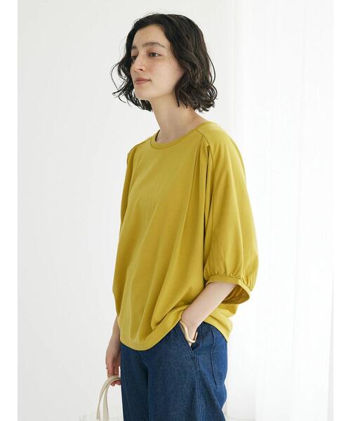 CRAFT STANDARD BOUTIQUE(クラフトスタンダードブティック)の「ドルマンカットプルオーバー(Tシャツ/カットソー・レディース・ブルー/ブラック/マスタード・FREE)」の9枚目の写真