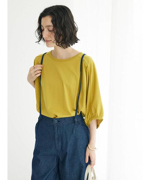 CRAFT STANDARD BOUTIQUE(クラフトスタンダードブティック)の「ドルマンカットプルオーバー(Tシャツ/カットソー・レディース・ブルー/ブラック/マスタード・FREE)」の11枚目の写真