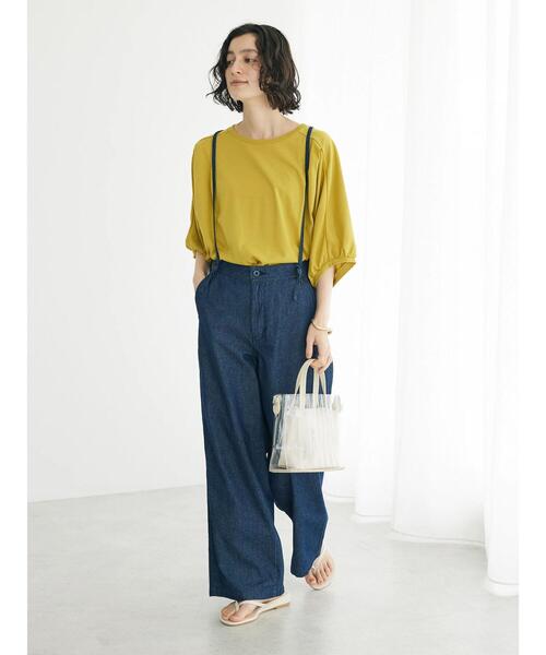 CRAFT STANDARD BOUTIQUE(クラフトスタンダードブティック)の「ドルマンカットプルオーバー(Tシャツ/カットソー・レディース・ブルー/ブラック/マスタード・FREE)」の14枚目の写真