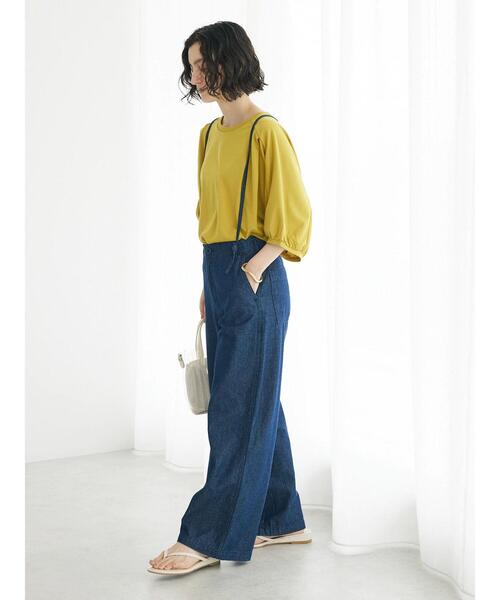 CRAFT STANDARD BOUTIQUE(クラフトスタンダードブティック)の「ドルマンカットプルオーバー(Tシャツ/カットソー・レディース・ブルー/ブラック/マスタード・FREE)」の16枚目の写真