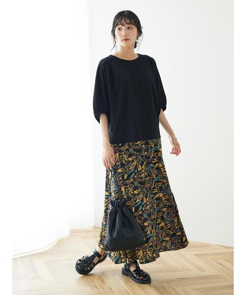CRAFT STANDARD BOUTIQUE(クラフトスタンダードブティック)の「ドルマンカットプルオーバー(Tシャツ/カットソー・レディース・ブルー/ブラック/マスタード・FREE)」の22枚目の写真