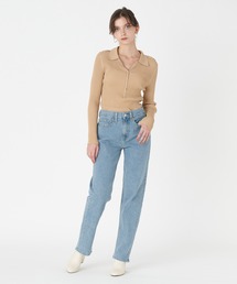 DENHAM HEIDI ハイウェスト ストレートデニム ライトブルー DENHAM HEIDI ハイウェスト ストレートデニム ライトブルー