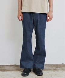 Magine（マージン）の「【SELECT】IR:12ozデニム ピンタック フレアパンツ（デニムパンツ）」