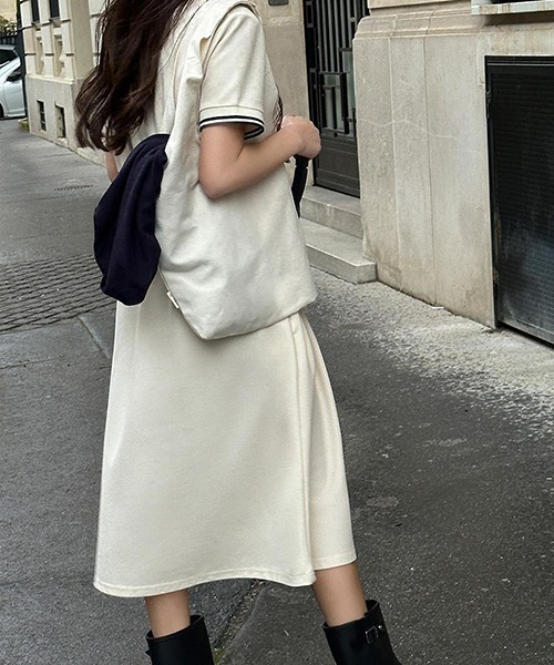 FREE STYLISTS（フリー スタイリスト）の「YUGA_YGMC ドロストウエスト　ポロワンピース（シャツワンピース・レディース・グレー/ネイビー/オフホワイト・FREE）」の11枚目の写真