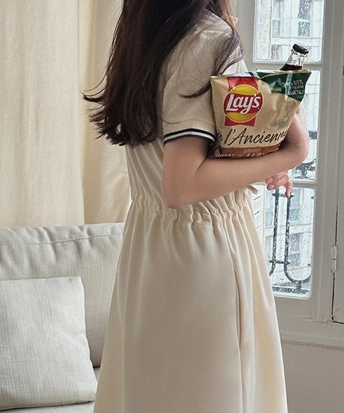 FREE STYLISTS（フリー スタイリスト）の「YUGA_YGMC ドロストウエスト　ポロワンピース（シャツワンピース・レディース・グレー/ネイビー/オフホワイト・FREE）」の21枚目の写真